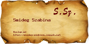 Smideg Szabina névjegykártya